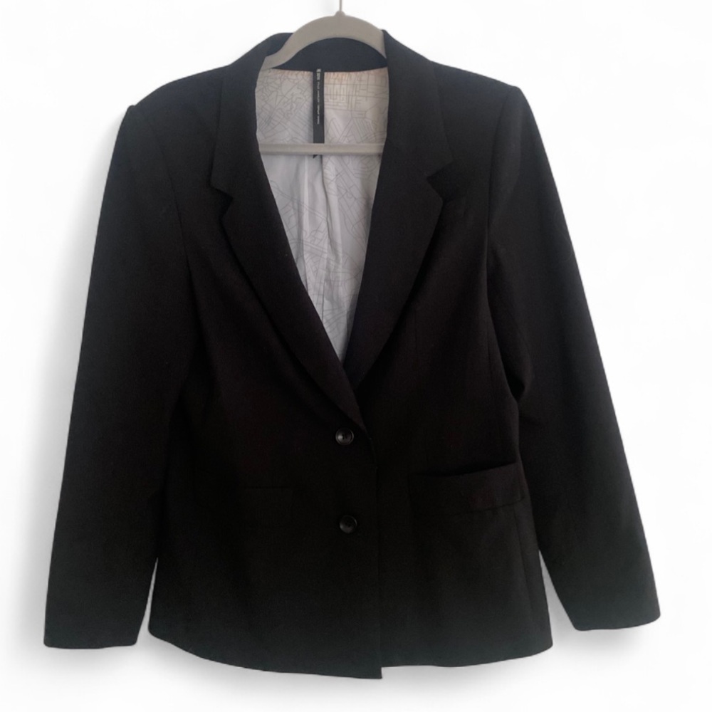 VERSINI MEN’S WOOL BLACK SUIT JACKET SIZE 42 LONG